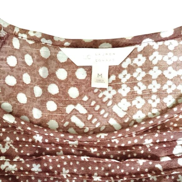 Lauren Conrad Blouse Peasant 3/4 Length sleeve Size M - Picture 4 of 5